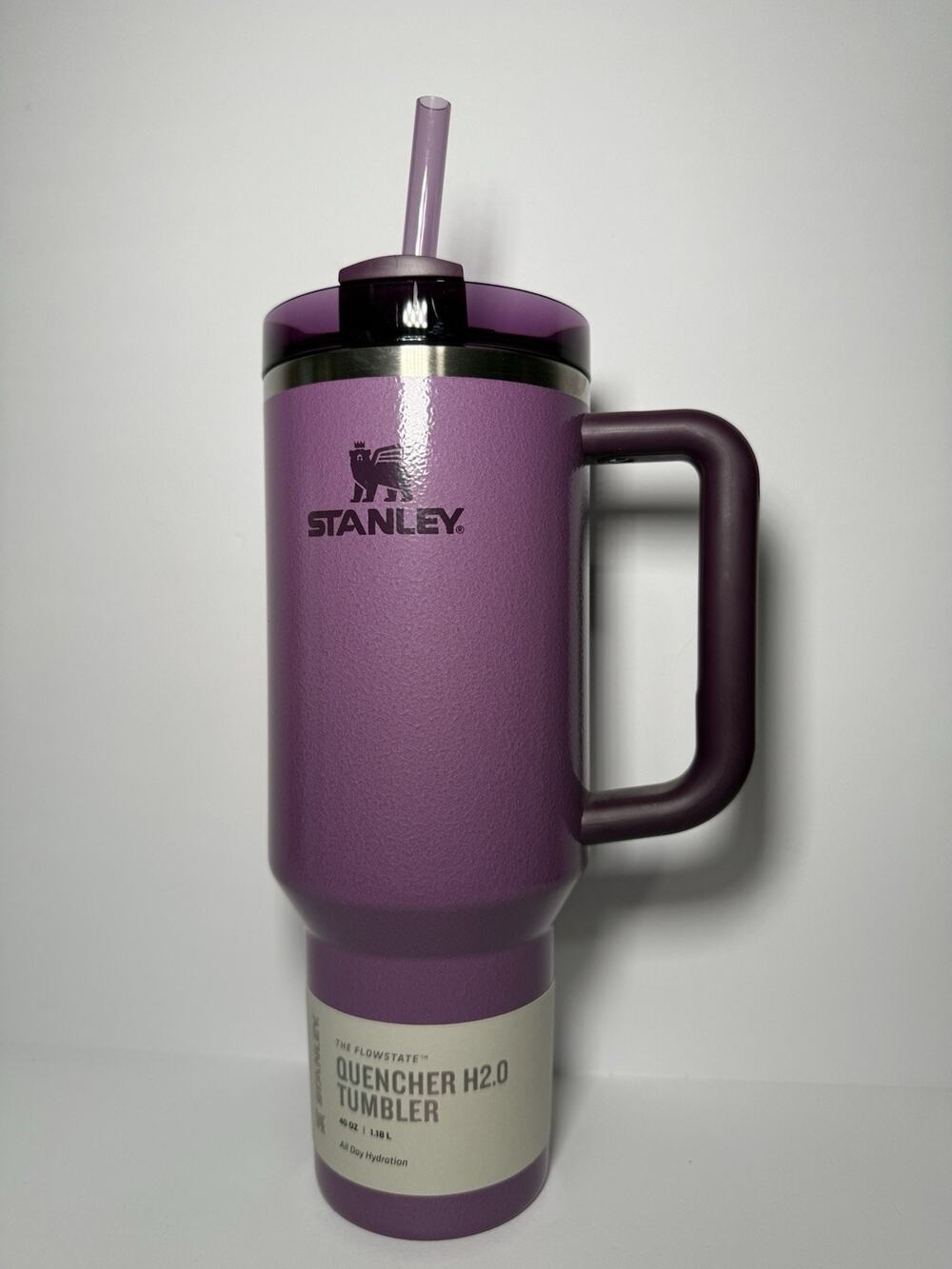 Stanley Classic HAMMERTONE LILAC PURPLE 40oz Flowstate Quencher Tumbler BNWT - Picture 1 of 6